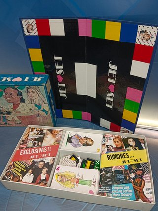 juego de mesa, JET SET, completo, JULIO IGLESIAS, MIGUEL BOSE, ALMODOVAR, ISABEL PANTOJA, ETC
