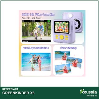 GREENKINDER 32GB Verde cámara instantánea fotos