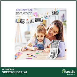 GREENKINDER 32GB Verde cámara instantánea fotos