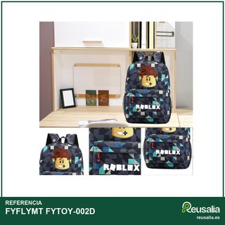 Mochila Roblox negra impermeable ligera ocio