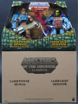 He-Man Laser Power y Skeletor Ojos de Fuego