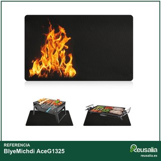 Alfombra ignífuga 122x97cm para barbacoa y