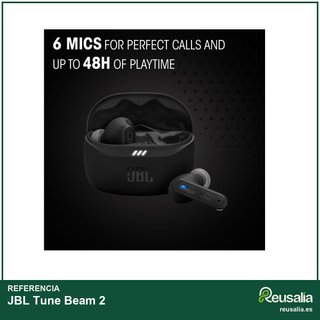 JBL Tune Beam 2 auriculares ANC 10mm negro
