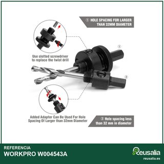 WORKPRO Kit 9 sierras agujero metal madera