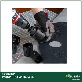 WORKPRO Kit 9 sierras agujero metal madera