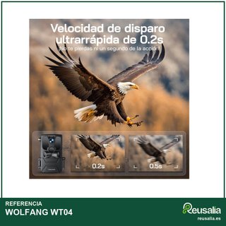 WOLFANG WT04 Cámara de Caza Solar 4G LTE 2.5K