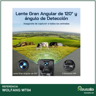 WOLFANG WT04 Cámara de Caza Solar 4G LTE 2.5K