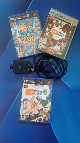 Pack PS2 3 Juegos Eye Toy + Cámara