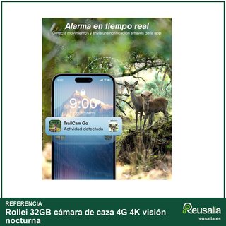 Rollei 32GB cámara de caza 4G 4K visión nocturna
