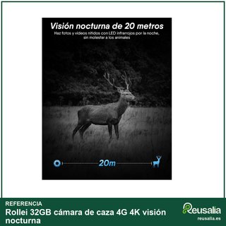 Rollei 32GB cámara de caza 4G 4K visión nocturna