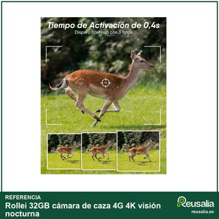 Rollei 32GB cámara de caza 4G 4K visión nocturna