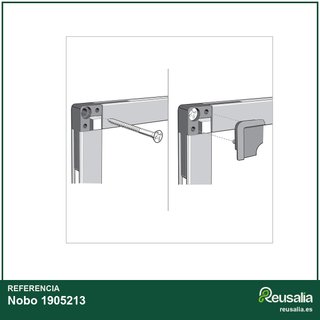 Nobo 1905213 pizarra magnética acero blanca