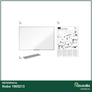 Nobo 1905213 pizarra magnética acero blanca