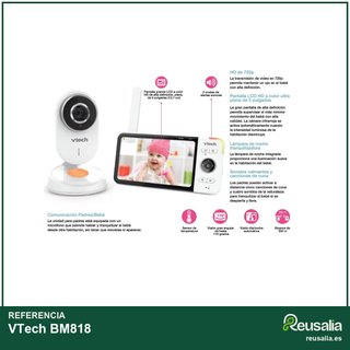 VTech BM818 monitor bebé HD luz nocturna