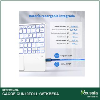 CACOE teclado Bluetooth iPad retroiluminado