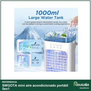 SWGOTA mini aire acondicionado portátil 5en1