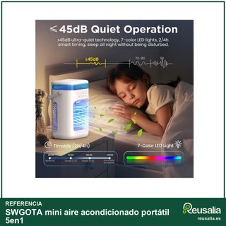 SWGOTA mini aire acondicionado portátil 5en1