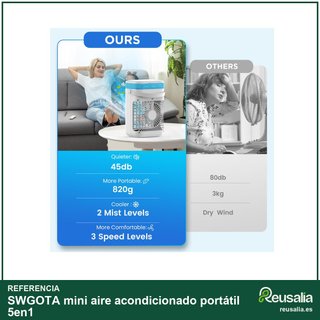 SWGOTA mini aire acondicionado portátil 5en1