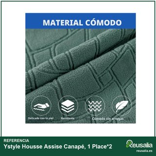 Ystyle funda sofá cojín elástico verde
