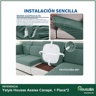 Ystyle funda sofá cojín elástico verde