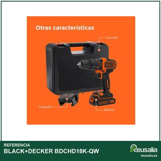 BLACK+DECKER BDCHD18K-QW taladro percutor