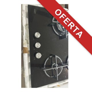 - Candy CSG63B4PB placa gas cristal negro segura