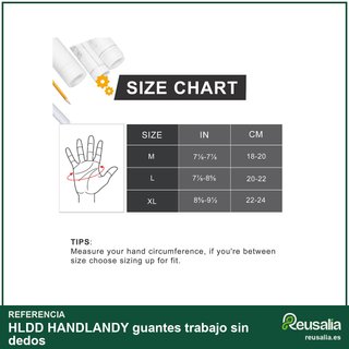 HLDD HANDLANDY guantes trabajo sin dedos