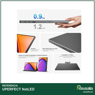 UPERFECT NxtLED Monitor portátil 15,6 FHD