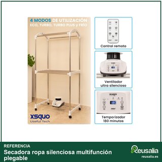 - Secadora ropa silenciosa multifunción plegable