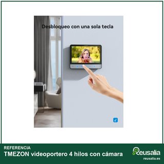 TMEZON videoportero 4 hilos con cámara