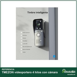 TMEZON videoportero 4 hilos con cámara
