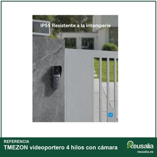 TMEZON videoportero 4 hilos con cámara