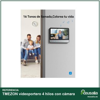 TMEZON videoportero 4 hilos con cámara