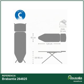 Brabantia funda algodón espuma mesa planchar