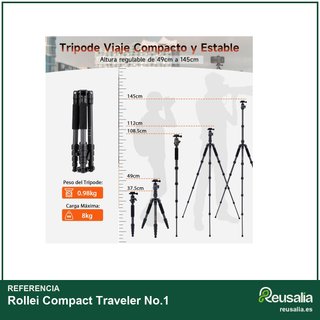 Rollei Tripode Carbono Compact Traveler 145cm