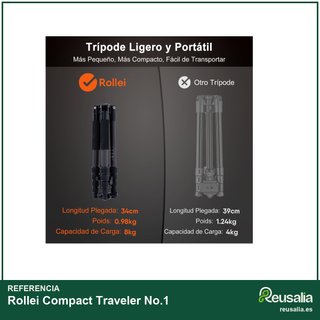 Rollei Tripode Carbono Compact Traveler 145cm
