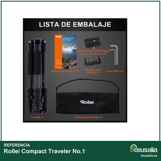 Rollei Tripode Carbono Compact Traveler 145cm