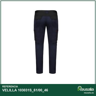 VELILLA pantalón stretch bicolor trabajo [95M6]