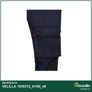 VELILLA pantalón stretch bicolor trabajo [95M6]