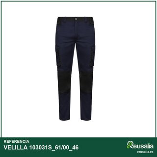 VELILLA pantalón stretch bicolor trabajo [95M6]
