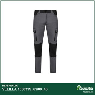VELILLA pantalón stretch bicolor trabajo [95M6]