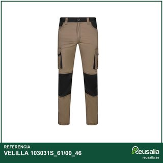 VELILLA pantalón stretch bicolor trabajo [95M6]