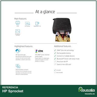 - HP Sprocket impresora portátil fotos