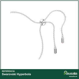Swarovski Hyperbola pulsera corazón infinito rodio