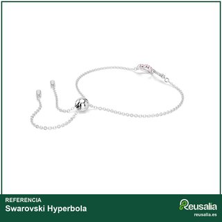 Swarovski Hyperbola pulsera corazón infinito rodio