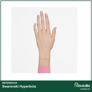 Swarovski Hyperbola pulsera corazón infinito rodio