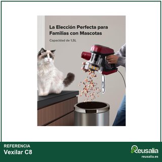 Vexilar C8 aspiradora cable 60KPa 1,5L
