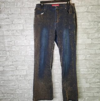 Pantalones vaqueros Zana Di Y2K bota marrón azul