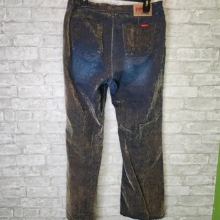 Pantalones vaqueros Zana Di Y2K bota marrón azul