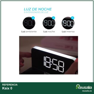 Ksix despertador digital carga rápida inalámbrica